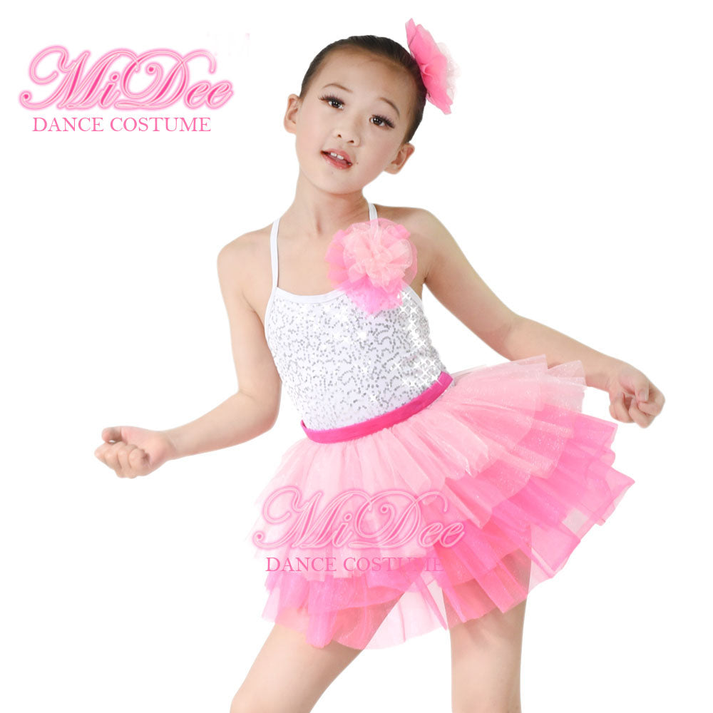 Vestito da Ballerina - Tutù Rosa con Pailettes - Carnevale (3-5 anni) –  cgEdù - Centro Gioco Educativo