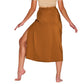 Side Split Pleated Skirt