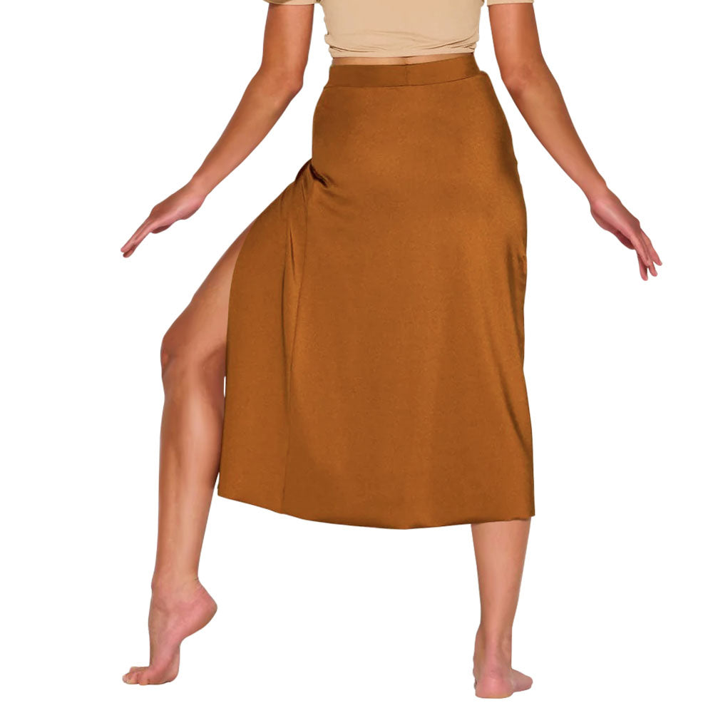 Side Split Pleated Skirt