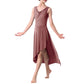 Modern Ballet Sleeveless Asymmetrical Long Dress