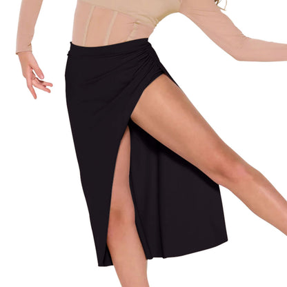 Side Split Pleated Skirt