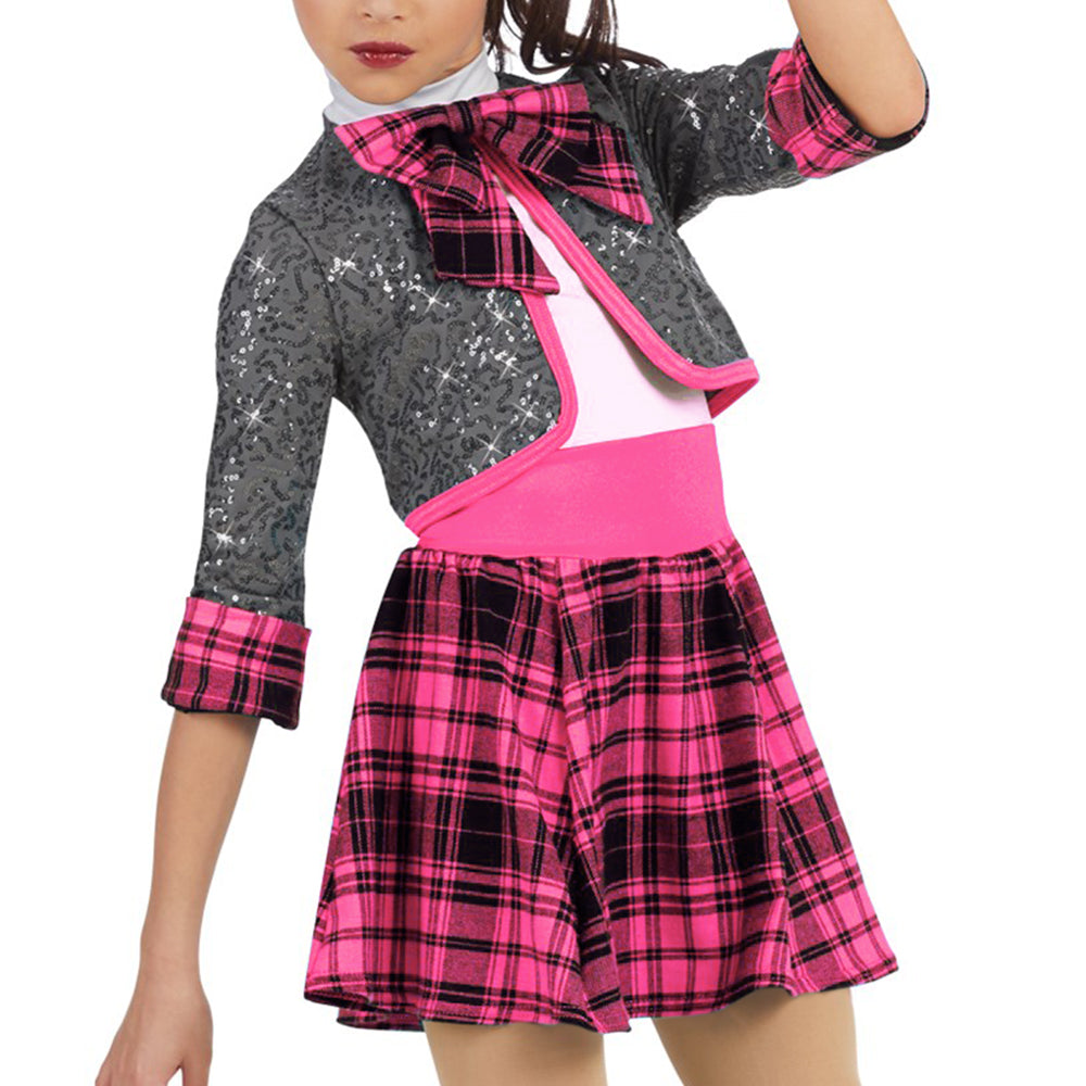 Plaid skirt dance costume sale