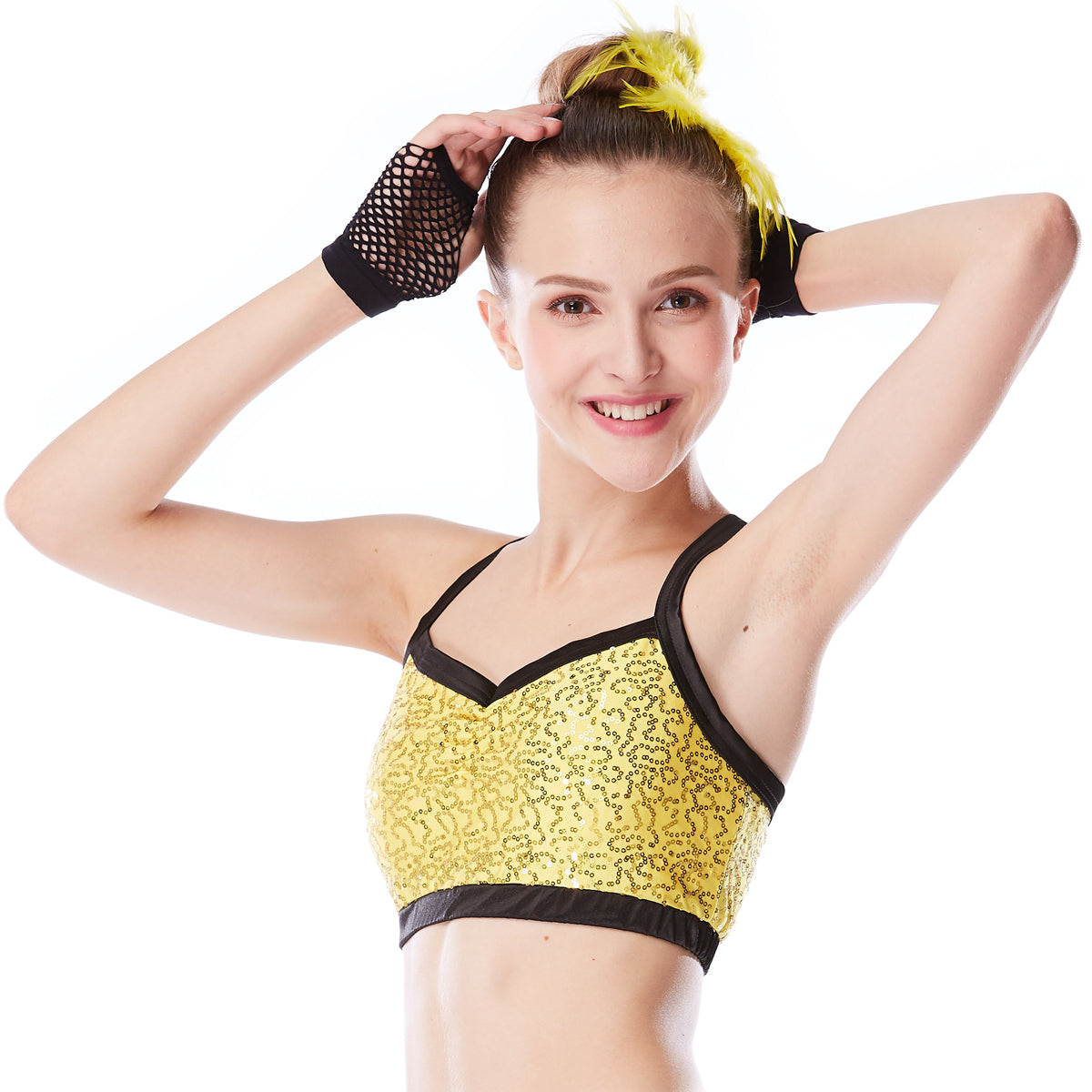 iEFiEL Kids Girls Stretchy Solid Color Crop Top Dance Workout Sports Bra  Costume