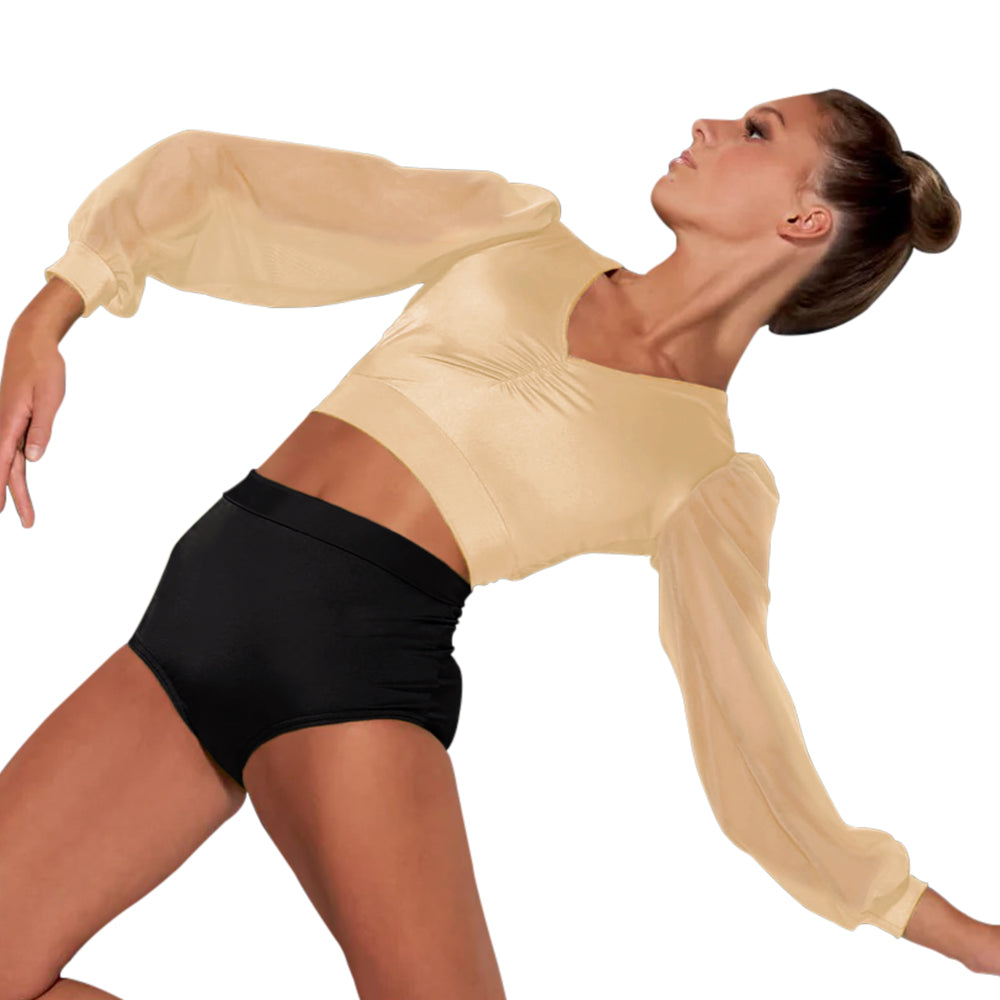 Quick Dry Ballet Wrap Top Yoga For Women Long Sleeve Open Back